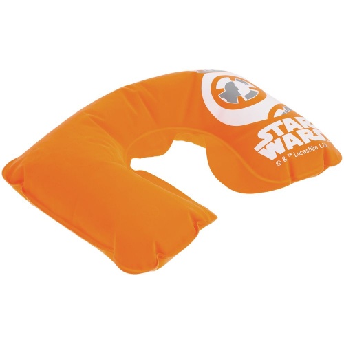 Надувная подушка под шею BB-8 Droid в чехле, оранжевая фото 2