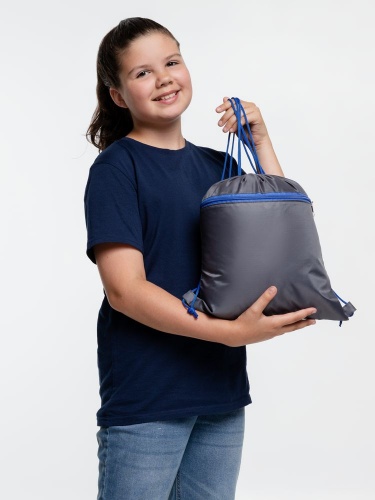 Детский рюкзак Novice, серый с синим фото 6