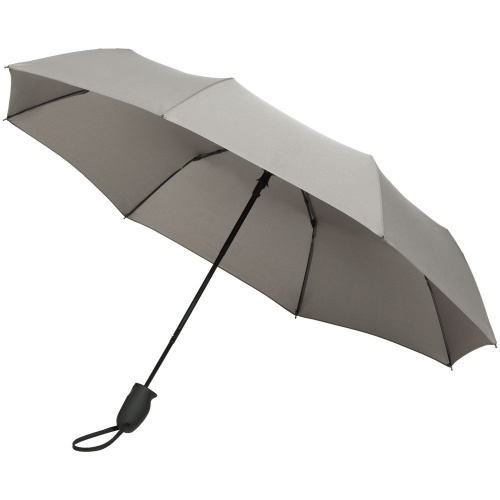 Складной зонт Tracery с проявляющимся рисунком, серый фото 3