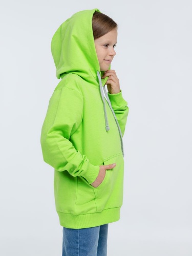 Толстовка с капюшоном детская Kirenga Kids, зеленое яблоко фото 4