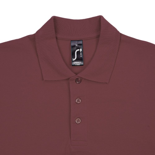 Рубашка поло мужская Spring 210, бордовая фото 3