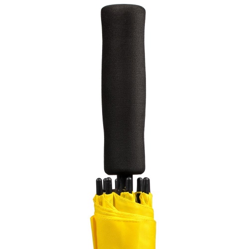 Квадратный зонт-трость Octagon, черный с желтым фото 4