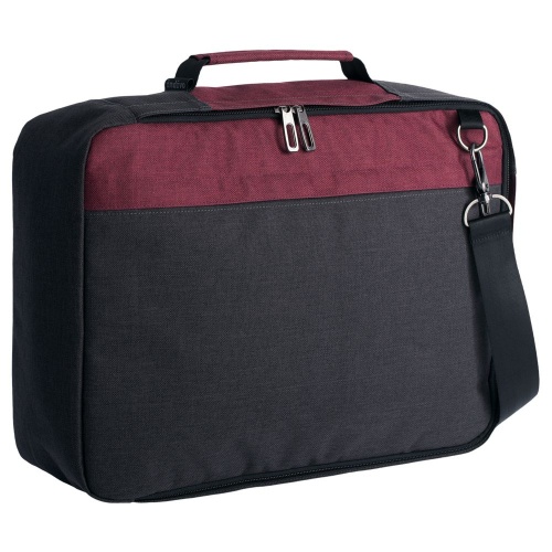 Рюкзак для ноутбука 2 в 1 twoFold, серый с бордовым фото 4