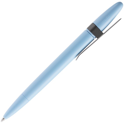 Ручка шариковая Prodir DS5 TSM Metal Clip, голубая с серым фото 3