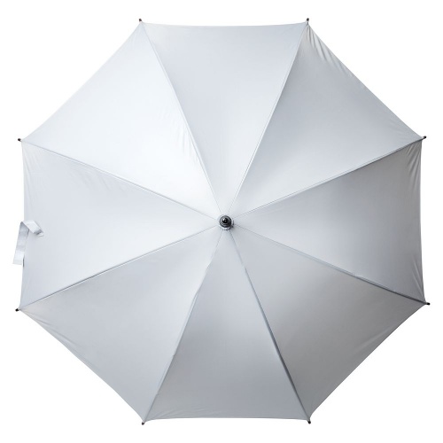Зонт-трость Standard, белый с серебристым внутри фото 2