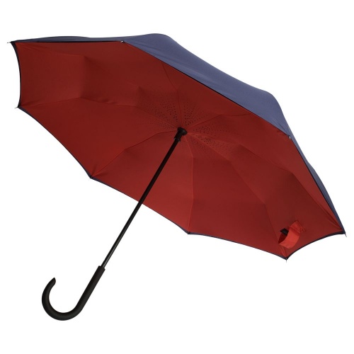 Зонт наоборот Style, трость, сине-красный фото 2