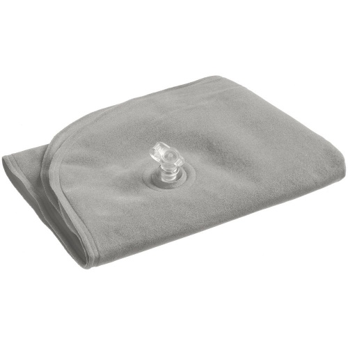 Надувная подушка под шею в чехле Sleep, серая фото 2