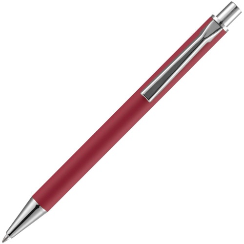 Ручка шариковая Lobby Soft Touch Chrome, красная фото 4