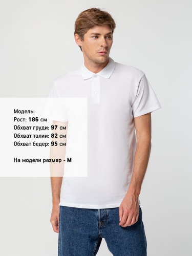 Рубашка поло мужская Summer 170, белая фото 4