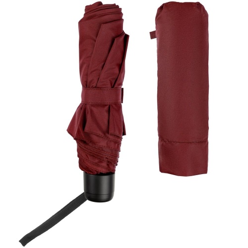 Зонт складной Hit Mini, ver.2, бордовый фото 4