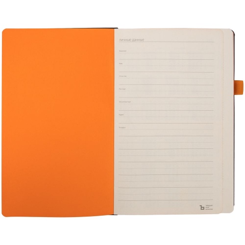 Ежедневник Ton, недатированный, ver. 1, черный с оранжевым фото 5
