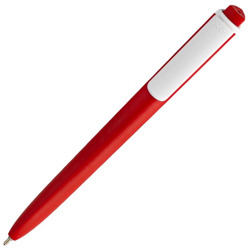 Ручка шариковая Pigra P02 Mat, красная с белым фото 2