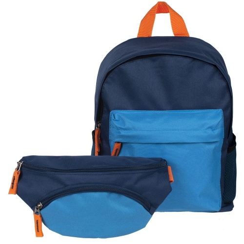 Поясная сумка детская Kiddo, синяя с голубым фото 4