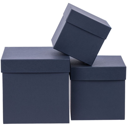 Коробка Cube, L, синяя фото 4