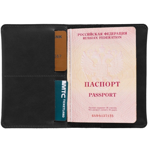 Обложка для паспорта Apache, ver.2, черная фото 4