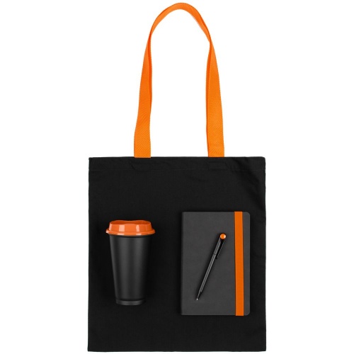Набор Velours Bag, черный с оранжевым фото 2