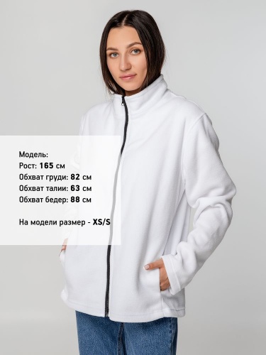 Куртка флисовая унисекс Manakin, белая фото 8