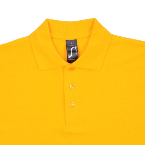 Рубашка поло мужская Spring 210, желтая фото 3