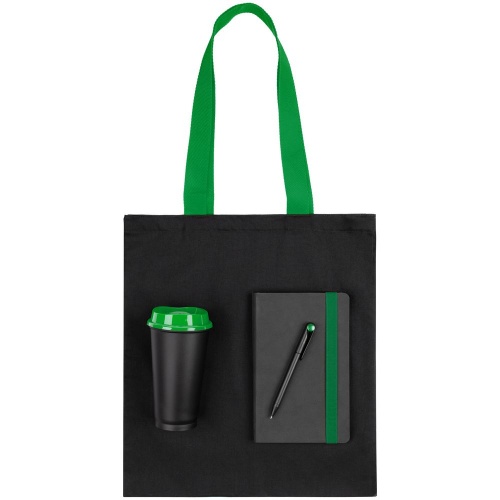 Набор Velours Bag, черный с зеленым фото 2