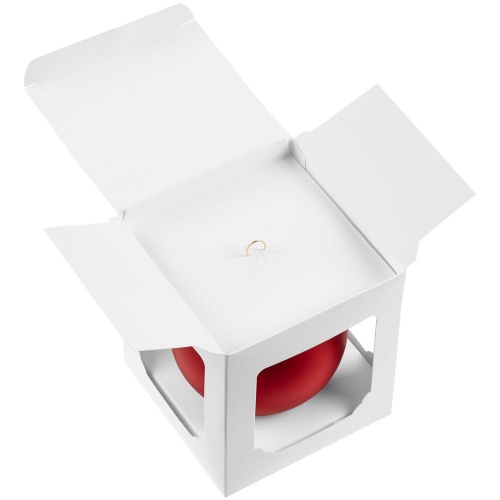 Елочный шар Gala Matt в коробке, 10 см, красный фото 4