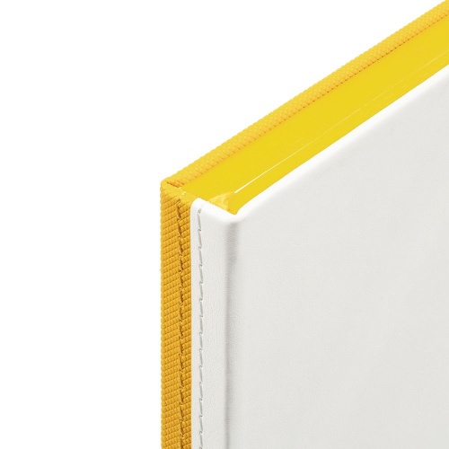 Ежедневник Duplex, недатированный, белый с желтым фото 5