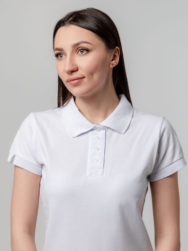 Рубашка поло женская Virma Premium Lady, белая фото 8