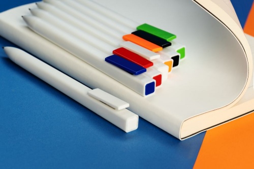 Ручка шариковая Swiper SQ, белая с синим фото 8