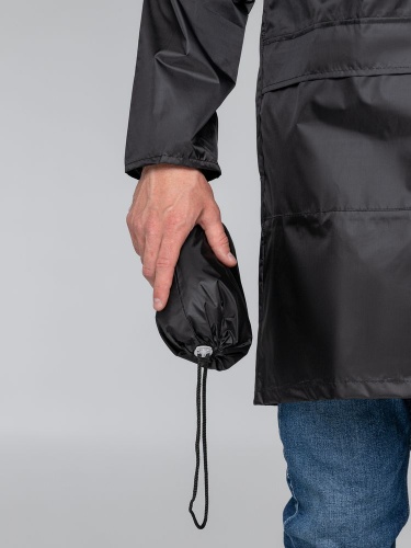 Дождевик с карманами «Мантия величия», черный фото 5