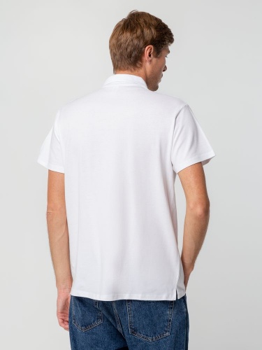 Рубашка поло мужская Spring 210, белая фото 6