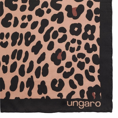 Платок Leopardo Silk, коричневый фото 2