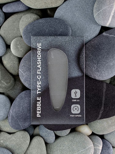 Флешка Pebble Type-C, USB 3.0, серая, 32 Гб фото 8