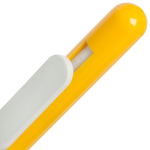 Ручка шариковая Swiper, желтая с белым фото 4