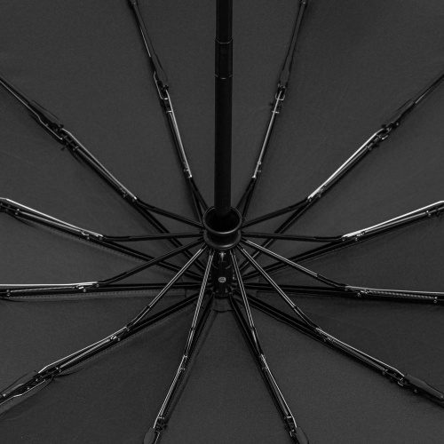 Зонт складной Fiber Magic Major, черный фото 5