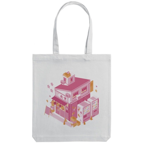 Холщовая сумка «Осака. Рамен», молочно-белая фото 2