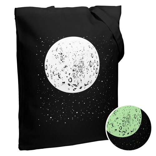 Холщовая сумка «Что вечно под Луной» со светящимся принтом фото 2