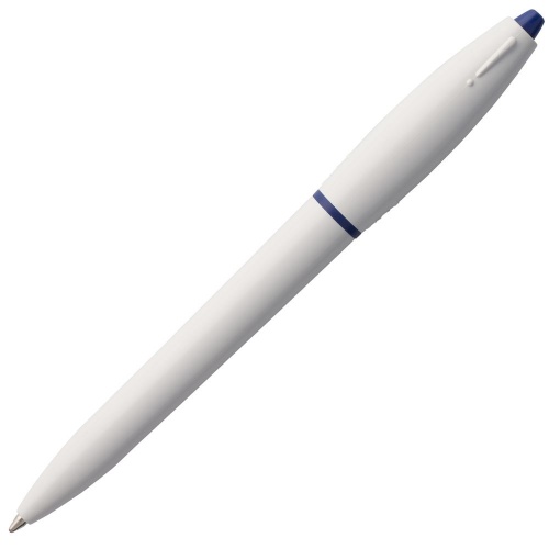 Ручка шариковая S! (Си), белая с темно-синим фото 5