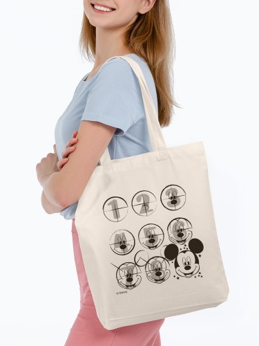 Холщовая сумка «Микки Маус. Icon Sketch», неокрашенная фото 2