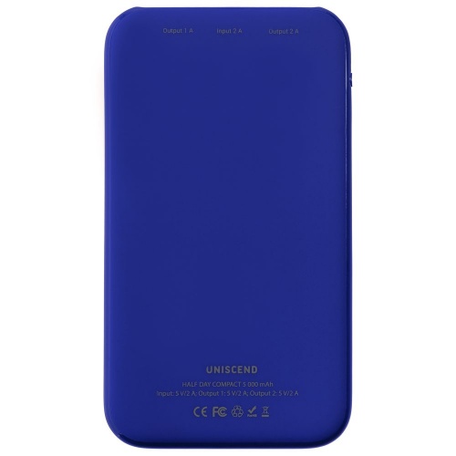 Внешний аккумулятор Uniscend Half Day Compact 5000 мAч, синий фото 3