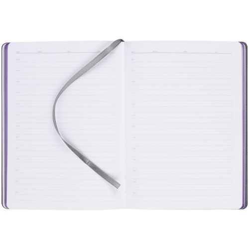 Ежедневник Frame, недатированный, фиолетовый с серым фото 7