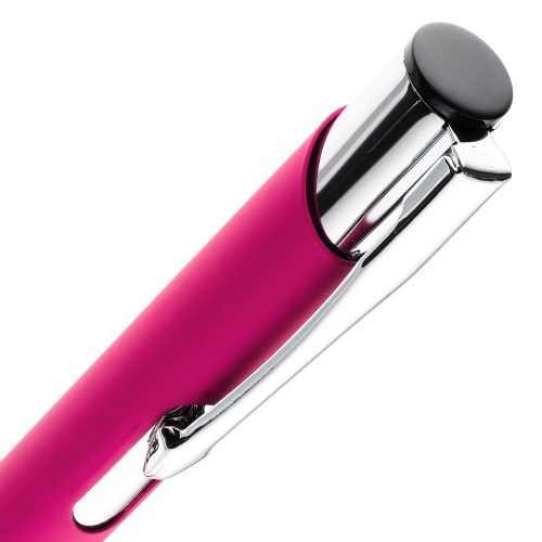 Ручка шариковая Keskus Soft Touch, розовая фото 4