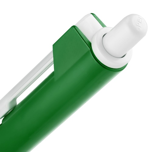 Ручка шариковая Hint Special, белая с зеленым фото 4