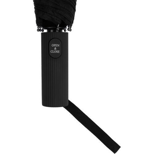 Зонт складной Ribbo, черный фото 6