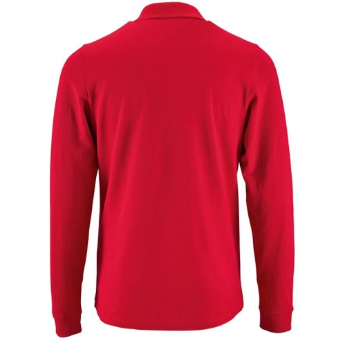 Рубашка поло мужская с длинным рукавом Perfect LSL Men, красная фото 2