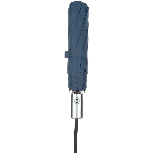 Зонт складной Fiber, темно-синий фото 3
