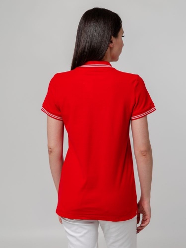 Рубашка поло женская Virma Stripes Lady, красная фото 7