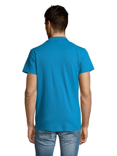 Рубашка поло мужская Summer 170, ярко-бирюзовая фото 6
