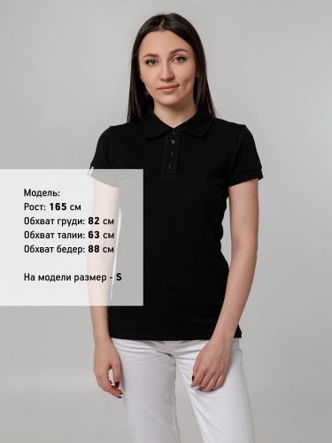 Рубашка поло женская Virma Premium Lady, черная фото 6