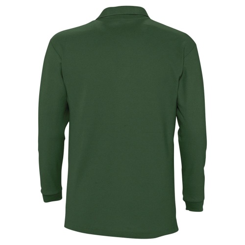 Рубашка поло мужская с длинным рукавом Winter II 210 темно-зеленая фото 2