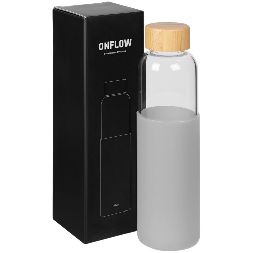 Бутылка для воды Onflow, серая фото 8