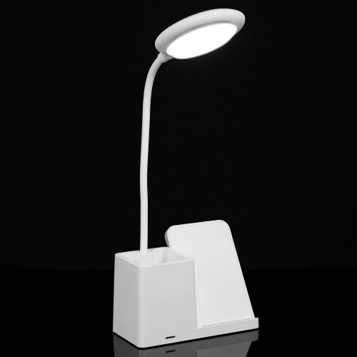 Лампа с органайзером и беспроводной зарядкой writeLight, ver. 2, белая фото 13